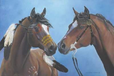 Diana Beach Stamper - The Truce - Warrior Horse Print