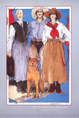 Donna Howell-Sickles - Rubie, Ruth and Neva Jo - Cowgirl Print UNAVAILABLE