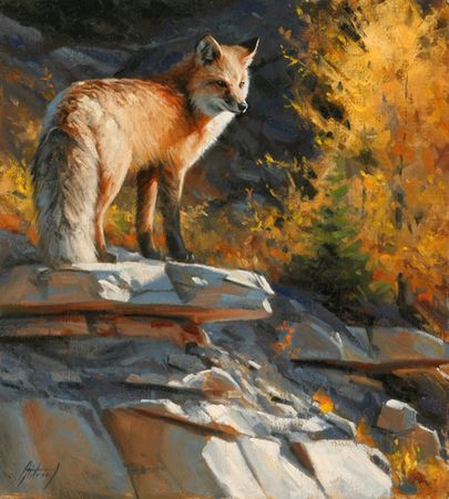 Edward Aldrich - Autumn Vigil - Fox Giclee