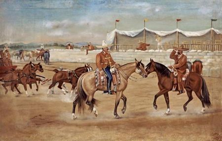 Ernesto Icaza - The Arrival of The Boss at The Rodeo - Horse Print