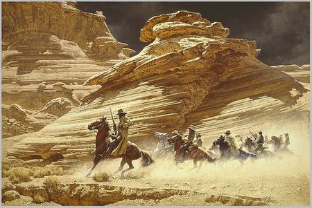 Frank McCarthy - Dust Stained Posse - Canvas Giclee