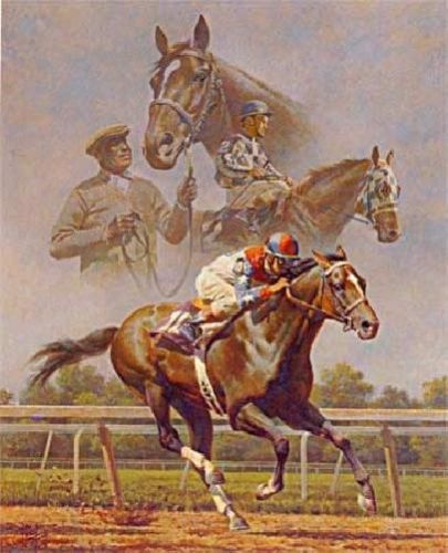 希少FredStoneの絵画95,96年アメリカ年度代表馬Cigar(シガー) 希少FredStoneの絵画95,96年アメリカ年度代表馬Cigar(シガー) 希少