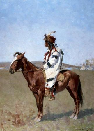 Frederic Remington - Blackfoot Indian - Paper and Canvas Options