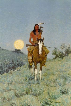 Frederic Remington - The Outlier - Paper and Canvas Print Options