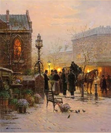 G. Harvey - Boston Flower Seller - Signed & Numbered Serigraph
