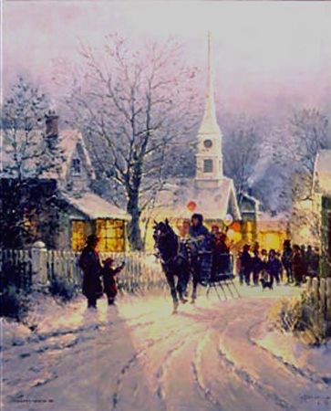 G. Harvey - Village Carolers - 2001 Focus on the Family Print