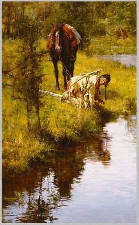 Howard Terpning - Caution Born of Necessity - Canvas Giclee UNAVAILABLE
