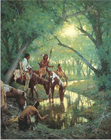 Howard Terpning - Cheyenne at the Disappearing Creek UNAVAILABLE