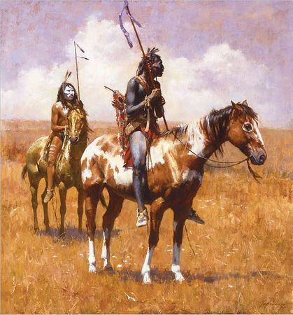 Howard Terpning - Coup Sticks and War Paint - Limited Edition Canvas