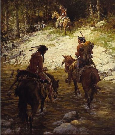 Howard Terpning - Crossing Medicine Lodge Creek - Limited Edition