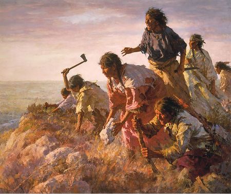 Howard Terpning - Digging in At Sappa Creek - Limited Edition