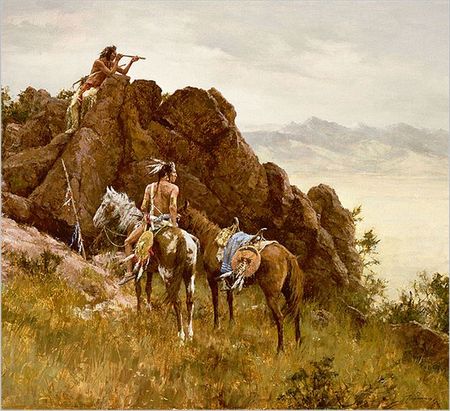 Howard Terpning - Far Seeing Glass - Canvas Giclee