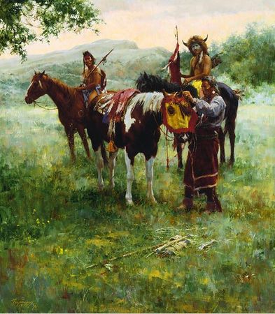 Howard Terpning - Medicine Horse Mask - Limited Edition Canvas Giclee