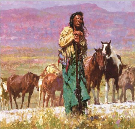Howard Terpning - Shepherd of the Plains - Limited Edition Crow Print