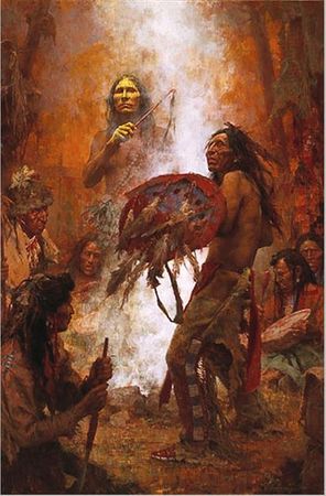 Howard Terpning - Transferring the Medicine Shield - Limited Edition
