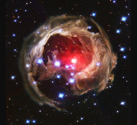 Hubble Telescope Art Print - Light Echo Dust Around Super Giant