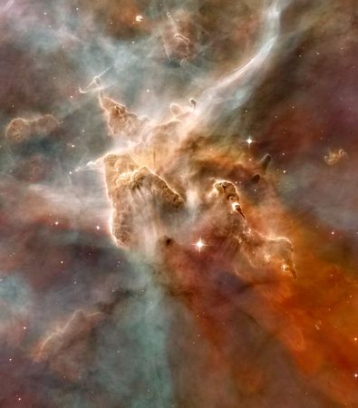 Hubble Telescope Art Print - Star Forming Region Carina Nebula