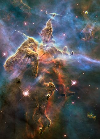 Hubble Telescope Art Print - Visible View of Pillar and Jets