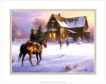 Jack Sorenson - Bringing Home the Tree - Christmas Western Print