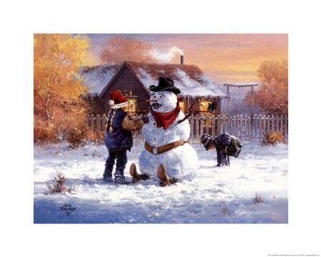 Jack Sorenson - Gonna Be in Trouble - Christmas Western Print