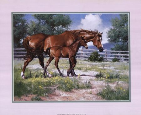 Jack Sorenson - Horse and Colt - Western Art Print