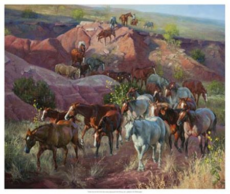 Jack Sorenson - Into the Draw - Western Art Print