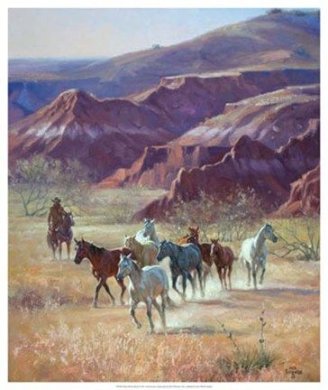 Jack Sorenson - River Breaks Bunch - Western Art Print