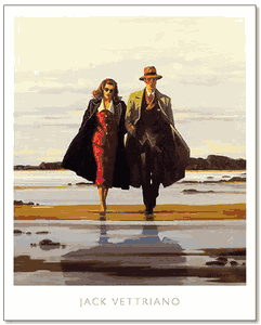 Jack Vettriano - Road to Nowhere - Couple in Raincoats Art Print