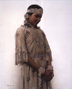 James Bama - Little Fawn Cree Indian Girl - Signed & Numbered Print