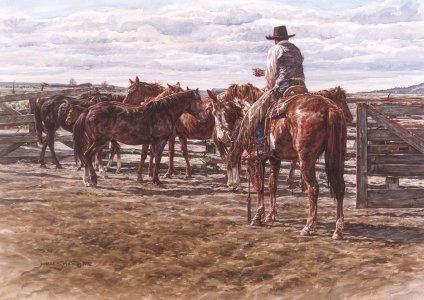 Joelle Smith - Sizin' Em Up - Western Print
