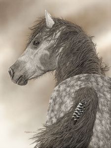 Judy Larson - Stars and Stripes - Horse Canvas Giclee