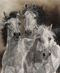 Judy Larson - The Defiant - Horse Print