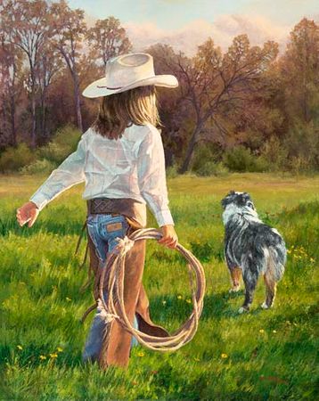 June Dudley - Heading Out - Limited Edition Western Art
