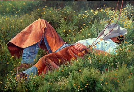 June Dudley - Tuckered Out - Art Print
