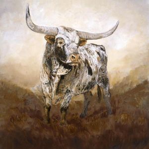 Kathy Winkler - Don't Mess With Me - Texas Longhorn Print