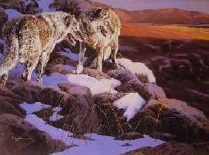 Judy Larson - Seen But Not Heard - Limited Edition Wolf Print