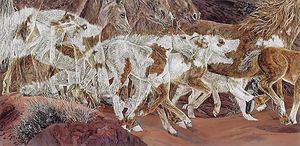 Judy Larson - Three Wolves - Limited Edition Print