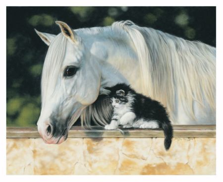 Lesley Harrison - Making Friends - Horse Print