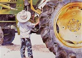 Linda Loeschen - Big Wheel Big Deal - Western Print