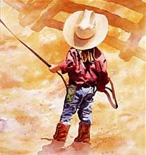 Linda Loeschen - C'mon Brandy - Western Print