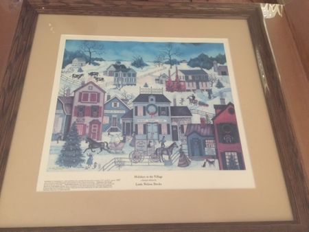 Linda Nelson Stocks - Holidays in the Village - Framed S/N Print