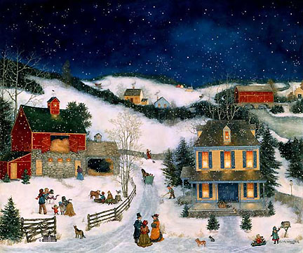 Linda Nelson Stocks - Snowy Night - Signed &amp; Numbered Print