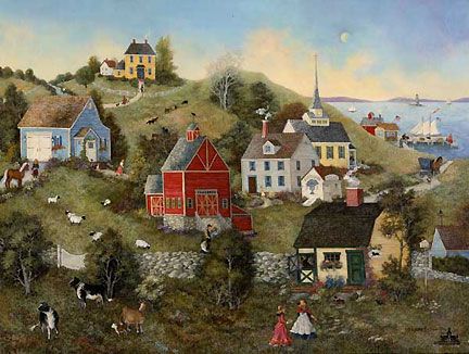Linda Nelson Stocks - Stonehill Village - Signed & Numbered Print