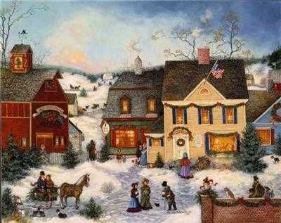 Linda Nelson Stocks - The Christmas Tea Shoppe - Limited Edition Print