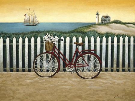 Lowell Herrero - Cycle To The Beach - Multiple Sizes Available