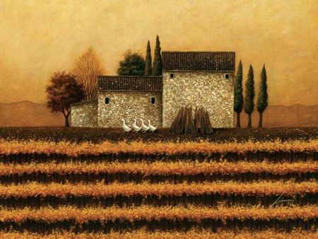 Lowell Herrero - Fall Vineyard - Paper and Canvas Prints
