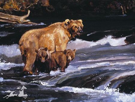 Luke Frazier - River Babies - Bear Print