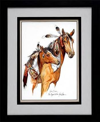 Lynn Bean - Copper Vertical Mare and Colt Feather Dressed UNAVAILABLE