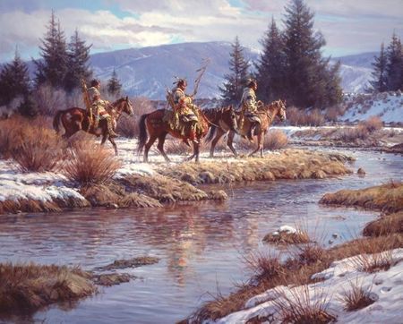 Martin Grelle - Blackfeet At Blacktail Ponds