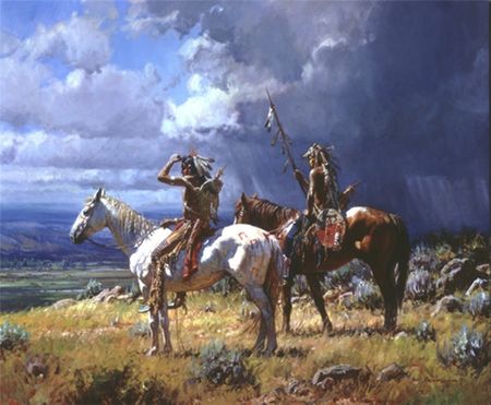 Martin Grelle - Seeking Buffalo - Canvas Giclee